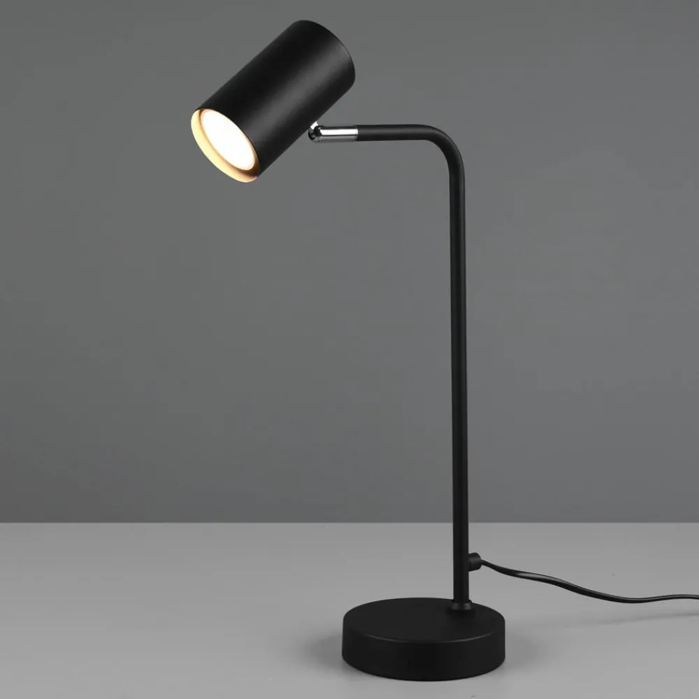 Trio Lighting Arbejdsrum/Kontor|Bordlamper > Marley bordlampe, sort, højde 45 cm, metal
