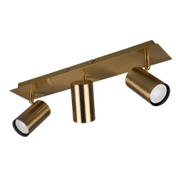 Trio Lighting Gang|Loftlamper > Marley loftspot, antik messing, 3 lyskilder
