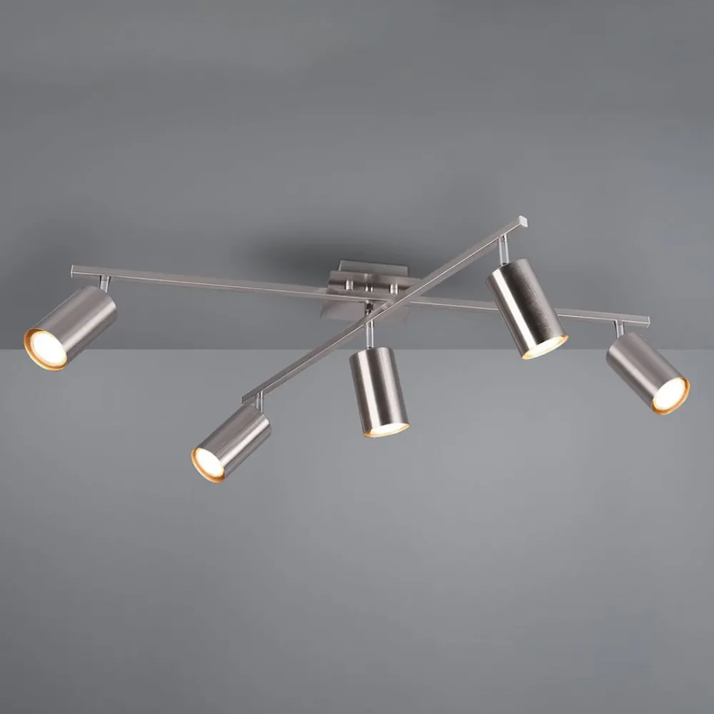 Trio Lighting Loftlamper|Spotlights > Marley loftspot, mat nikkel 5 lyskilder