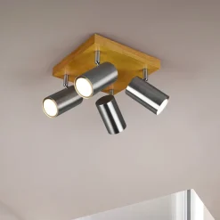 Trio Lighting Loftlamper|Spotlights > Marley loftspot, mat nikkel, 4 lyskilder