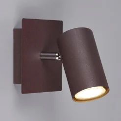 Loftlamper|Spotlights ^ Trio Lighting Marley vægspot i rustfarvet metal