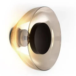 MARSET Væglamper > Aura LED-væglampe, Ø 18 cm, røggrå