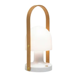 MARSET Bordlamper > FollowMe LED-bordlampe, hvid eg, højde 29 cm