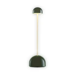 Terrassebelysning ^ MARSET LED-batteridrevet bordlampe Sips, grøn/guld, 31 cm, stål