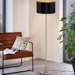 EGLO Gulvlamper|Gulvlamper > Maserlo ædel stof-gulvlampe