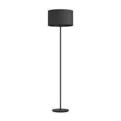 EGLO Gulvlamper|Gulvlamper > Maserlo gulvlampe, sort, højde 151 cm, stof/stål