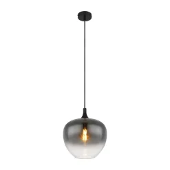 Globo Pendellamper > Maxy hængelampe, Ø 29 cm, røgfarvet grå, glas