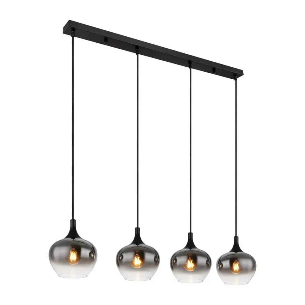 Globo Pendellamper > Maxy hængelampe, længde 100 cm, røggrå, glas, 4 lyskilder.