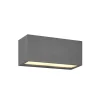 Trio Lighting Terrassebelysning > Mayenne udendørs væglampe, antracit, up- & downlight, kantet
