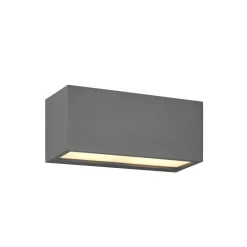 Trio Lighting Terrassebelysning > Mayenne udendørs væglampe, antracit, up- & downlight, kantet