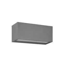 Trio Lighting Terrassebelysning > Mayenne udendørs væglampe, antracit, up- & downlight, kantet