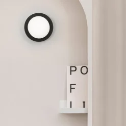 Væg- Og Spejllamper|Væglamper ^ FARO BARCELONA May LED-væglampe, IP44, sort