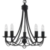 Searchlight Lysekroner > Maypole lysekrone, mat sort, 5 lyskilder