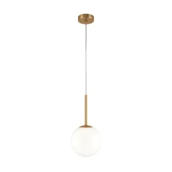 Maytoni Pendellamper > Basic form pendel, hvid/guld, 1-lys.