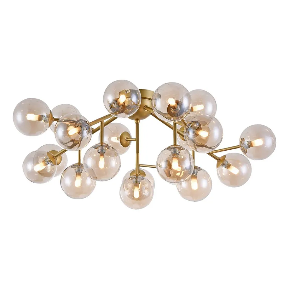Maytoni Loftlamper > Dallas loftlampe, 20 glaskugler, guld