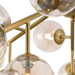 Maytoni Loftlamper > Dallas loftlampe, 20 glaskugler, guld
