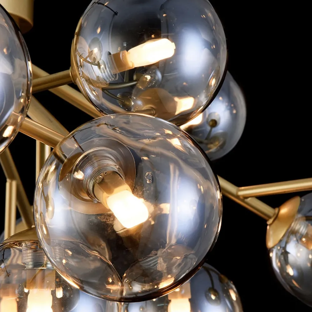 Maytoni Loftlamper > Dallas loftlampe, 20 glaskugler, guld