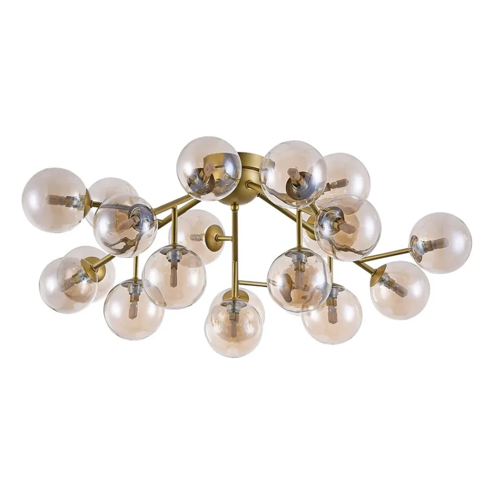 Maytoni Loftlamper > Dallas loftlampe, 20 glaskugler, guld