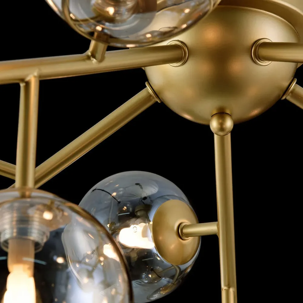 Maytoni Loftlamper > Dallas loftlampe, 20 glaskugler, guld