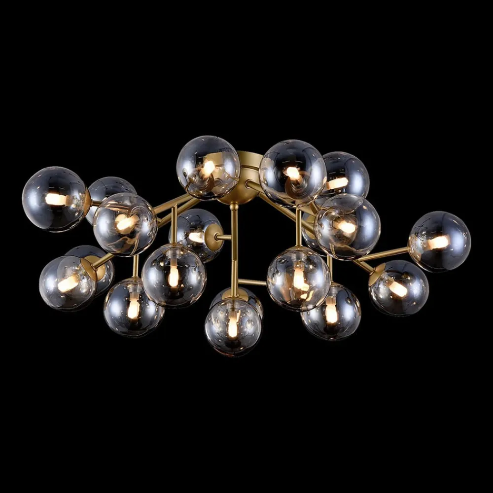 Maytoni Loftlamper > Dallas loftlampe, 20 glaskugler, guld