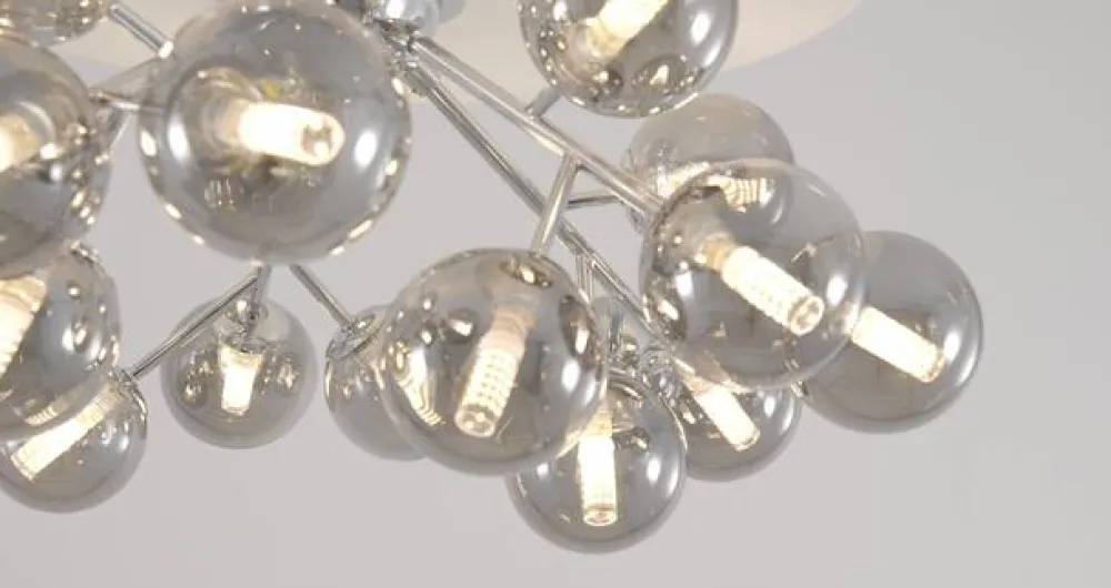 Maytoni Loftlamper > Dallas loftlampe, 20 glaskugler, krom