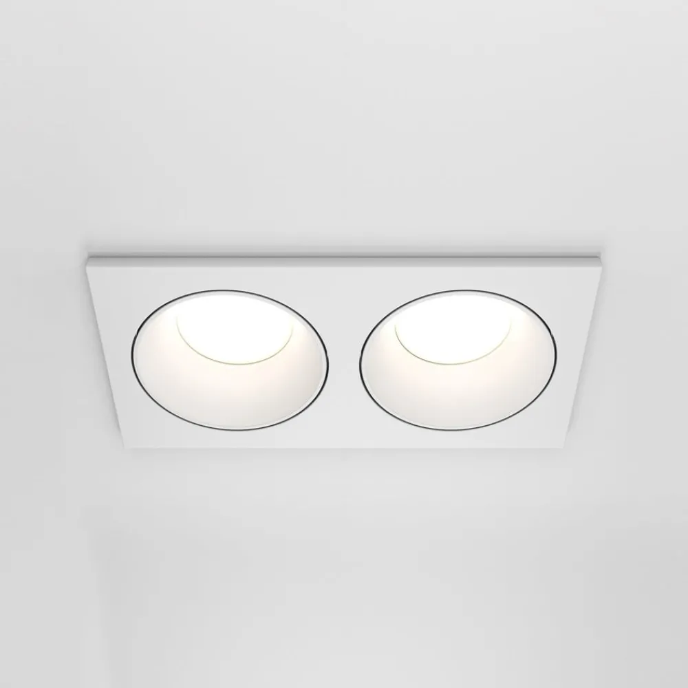 Maytoni Indbygningsspots|Spotlights > forsænket loftlampe Zoom hvid 17 x 9 cm 2 lyskilder IP65