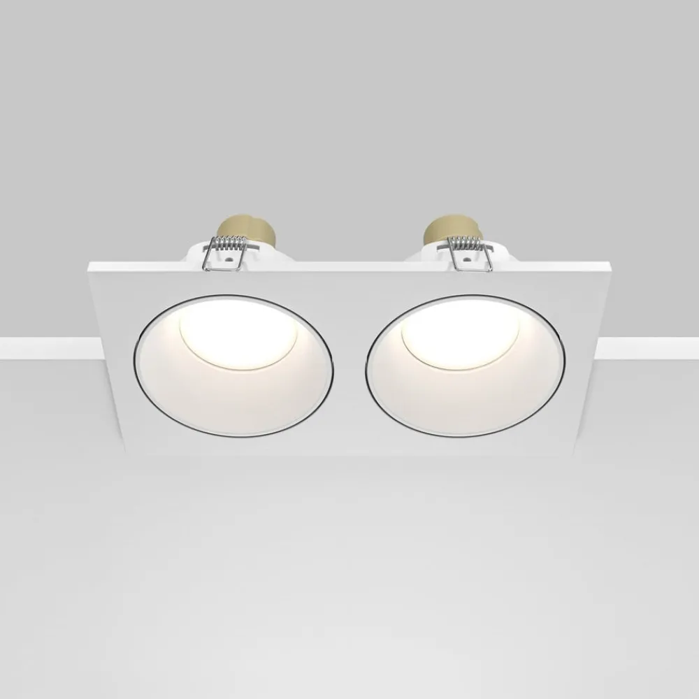 Maytoni Indbygningsspots|Spotlights > forsænket loftlampe Zoom hvid 17 x 9 cm 2 lyskilder IP65