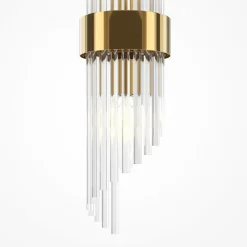Væglamper|Væglamper ^ Maytoni Frame væglampe, 2 lyskilder, højde 46 cm, guld/klar