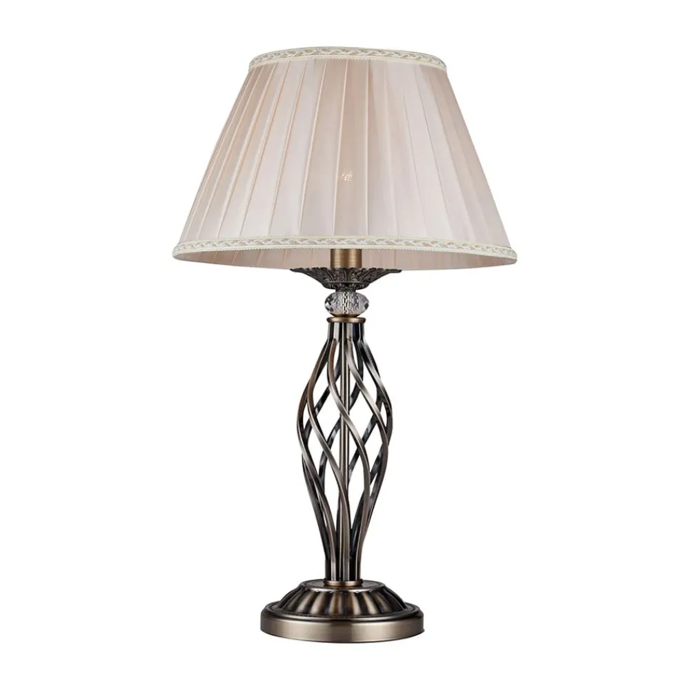 Maytoni Bordlamper > Grace bordlampe, 1 lyskilde, messing/beige