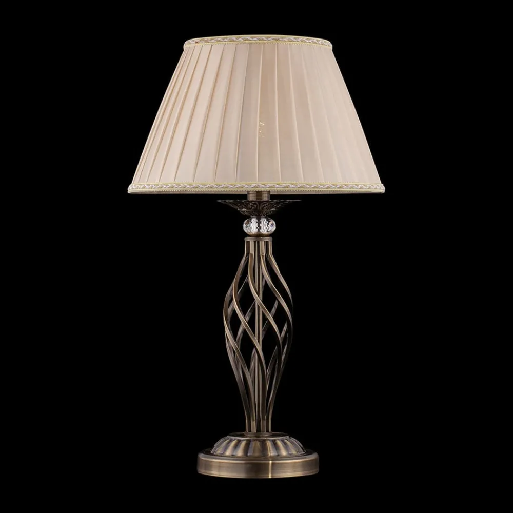 Maytoni Bordlamper > Grace bordlampe, 1 lyskilde, messing/beige