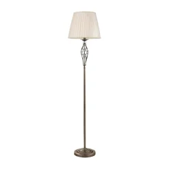 Gulvlamper|Gulvlamper ^ Maytoni Grace gulvlampe, 1 lyskilde, messing/beige