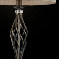 Gulvlamper|Gulvlamper ^ Maytoni Grace gulvlampe, 1 lyskilde, messing/beige