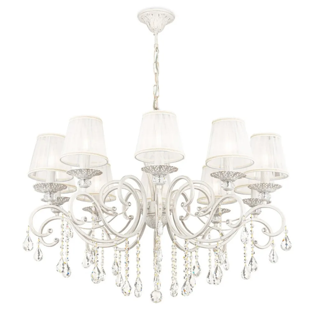 Maytoni Lysekroner > Grace lysekrone, hvid, 10 lyskilder, organza