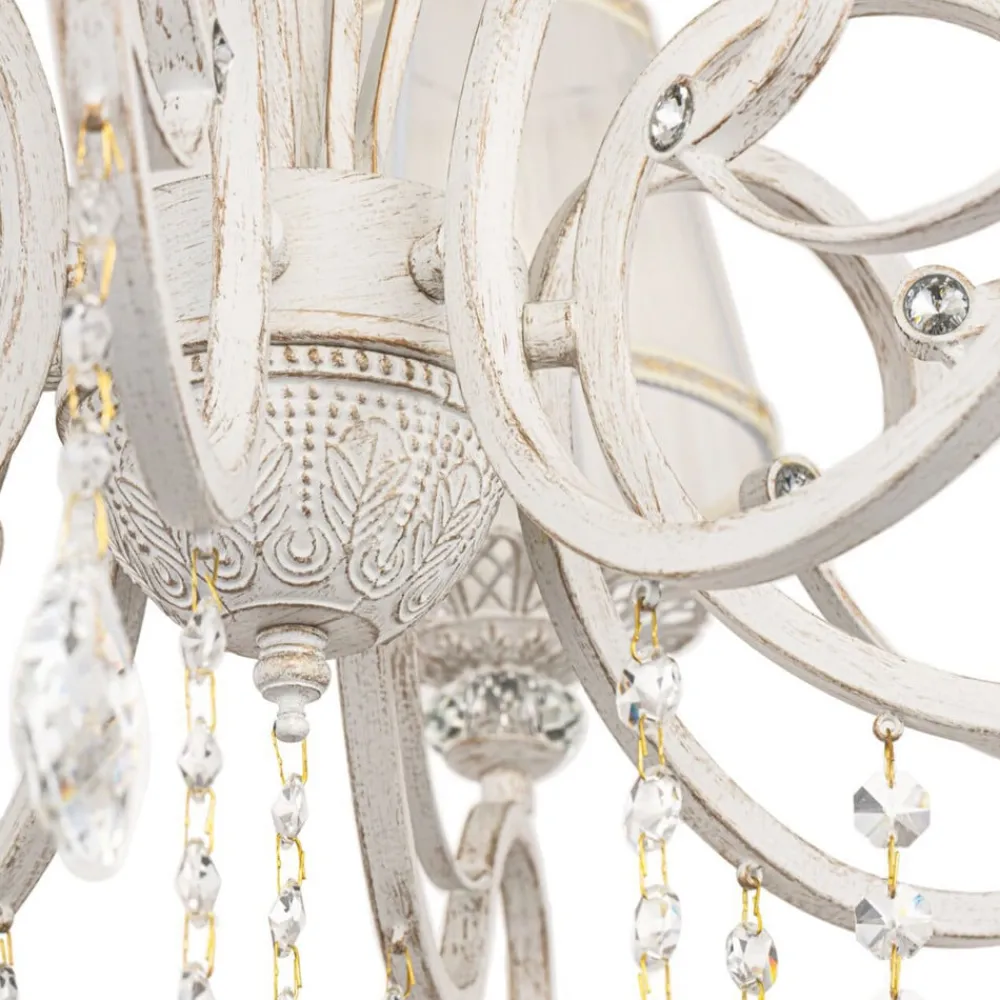 Maytoni Lysekroner > Grace lysekrone, hvid, 10 lyskilder, organza