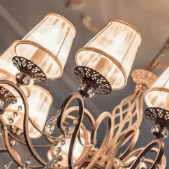 Maytoni Lysekroner > Grace lysekrone, hvid, 10 lyskilder, organza