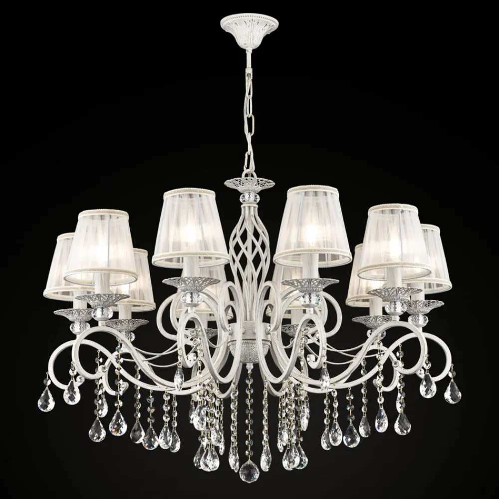 Maytoni Lysekroner > Grace lysekrone, hvid, 10 lyskilder, organza