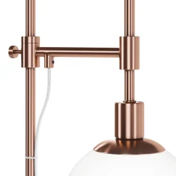 Maytoni Gulvlamper|Gulvlamper > gulvlampe Erich, messing rosé, glas/metal, 1 lyskilde.