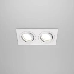 Loftlamper|Spotlights ^ Maytoni indbygningslampe Atom, hvid, 2 lyskilder, 17,5 x 9,2 cm