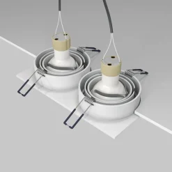 Loftlamper|Spotlights ^ Maytoni indbygningslampe Atom, hvid, 2 lyskilder, 17,5 x 9,2 cm