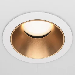 Maytoni Indbygningsspots|Spotlights > indbygningslampe Share, hvid/guld, Ø 8,5 cm, aluminium, GU10