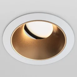 Maytoni Indbygningsspots|Spotlights > indbygningslampe Share, hvid/guld, Ø 8,5 cm, aluminium, GU10