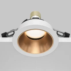 Maytoni Indbygningsspots|Spotlights > indbygningslampe Share, hvid/guld, Ø 8,5 cm, aluminium, GU10