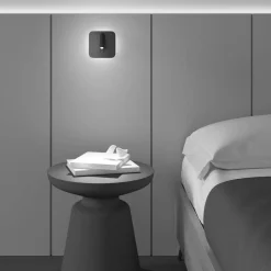 Væglamper ^ Maytoni Ios 176 LED-væglampe, kantet, sort