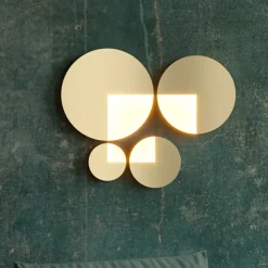Maytoni Væglamper > Jupiter LED-væglampe, guld, Ø 25cm