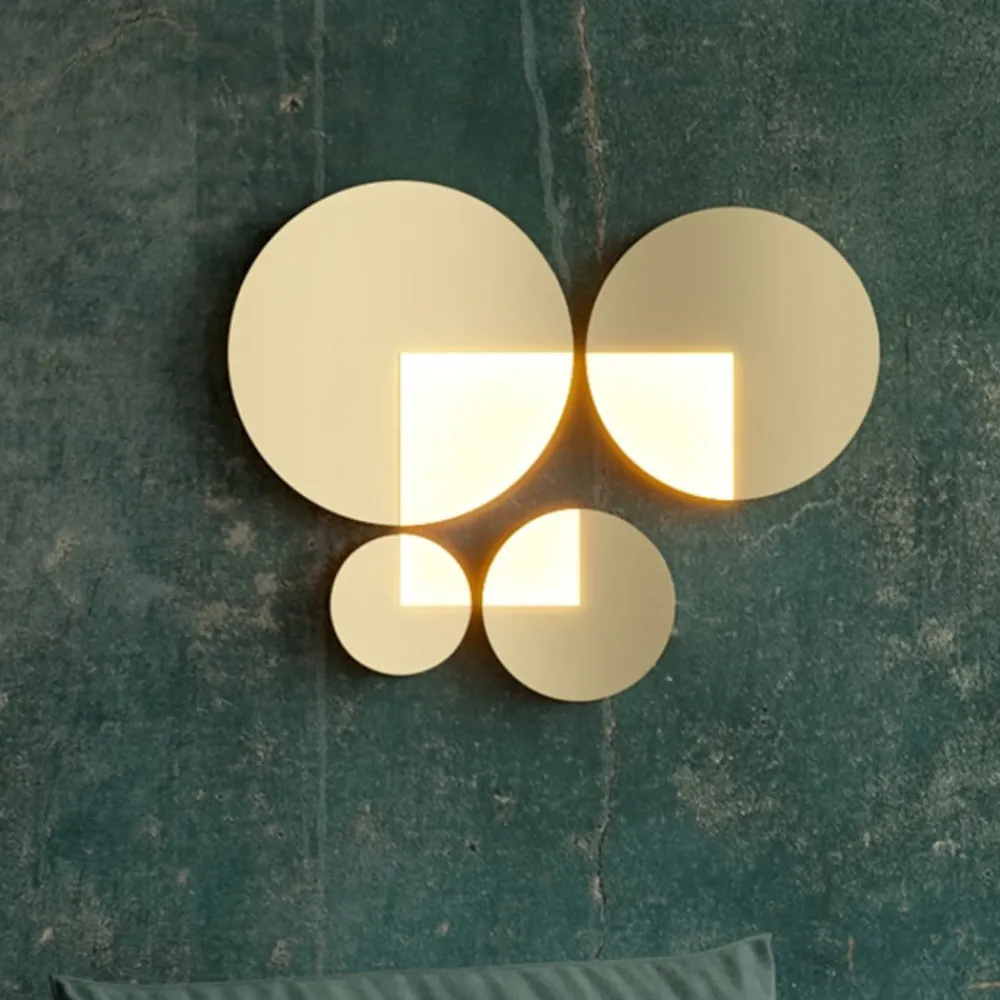 Maytoni Væglamper > Jupiter LED-væglampe, guld, Ø 25cm