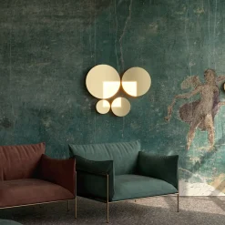 Maytoni Væglamper > Jupiter LED-væglampe, guld, Ø 25cm