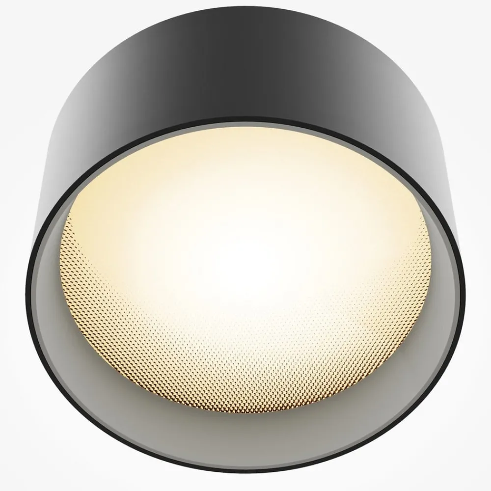 Loftlamper ^ Maytoni LED-downlight Vega, sort, Ø 14 cm, 15W, aluminium