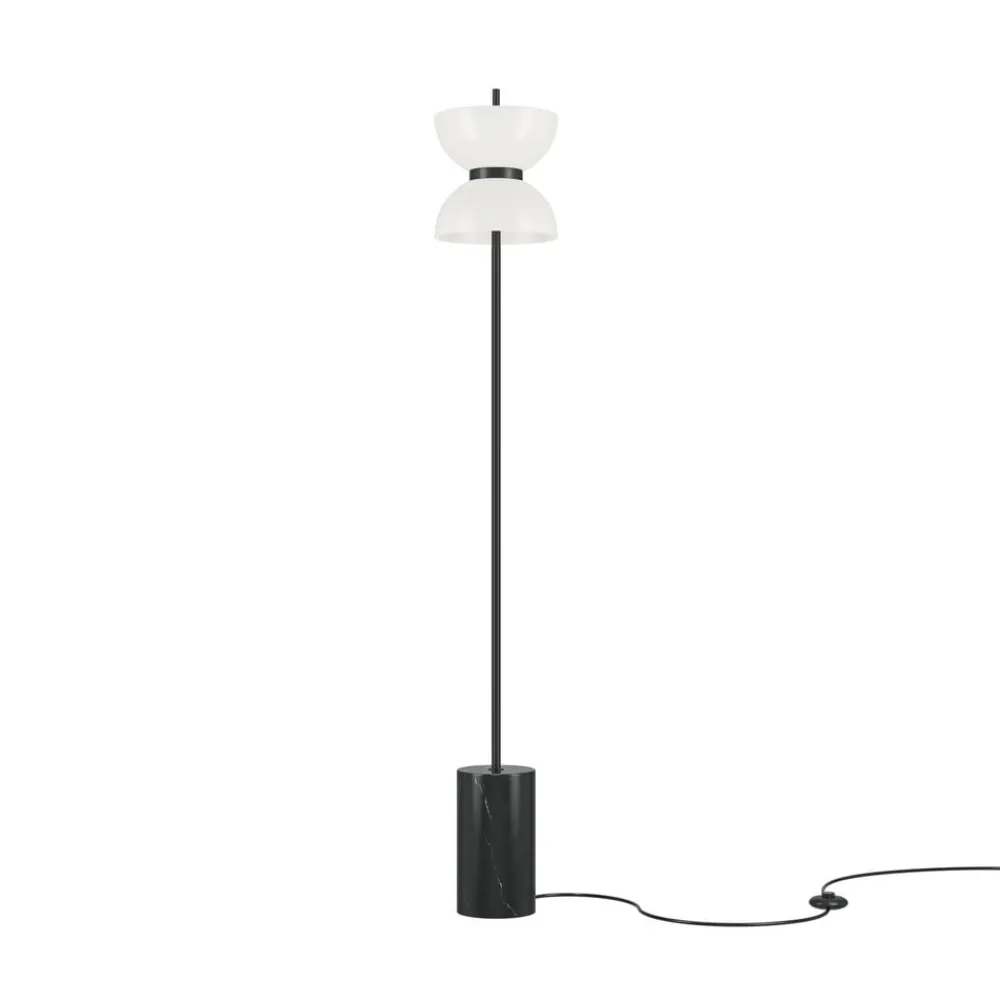 Maytoni Gulvlamper|Gulvlamper > LED-gulvlampe Kyoto, sort, højde 145 cm, marmor