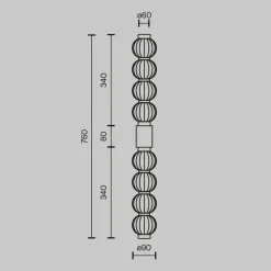 Maytoni Væglamper > LED-væglampe Amulet, lineær, 76 cm, klar/guld
