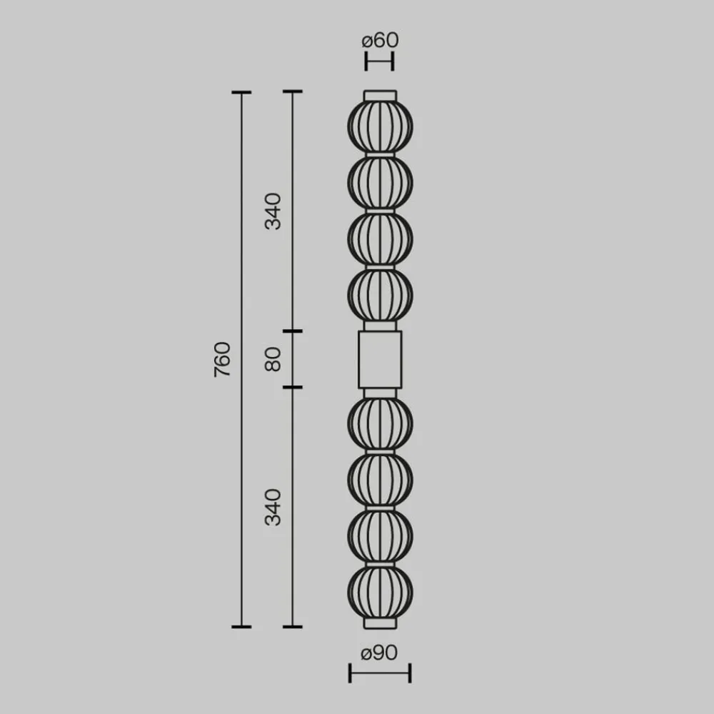 Maytoni Væglamper > LED-væglampe Amulet, lineær, 76 cm, klar/guld
